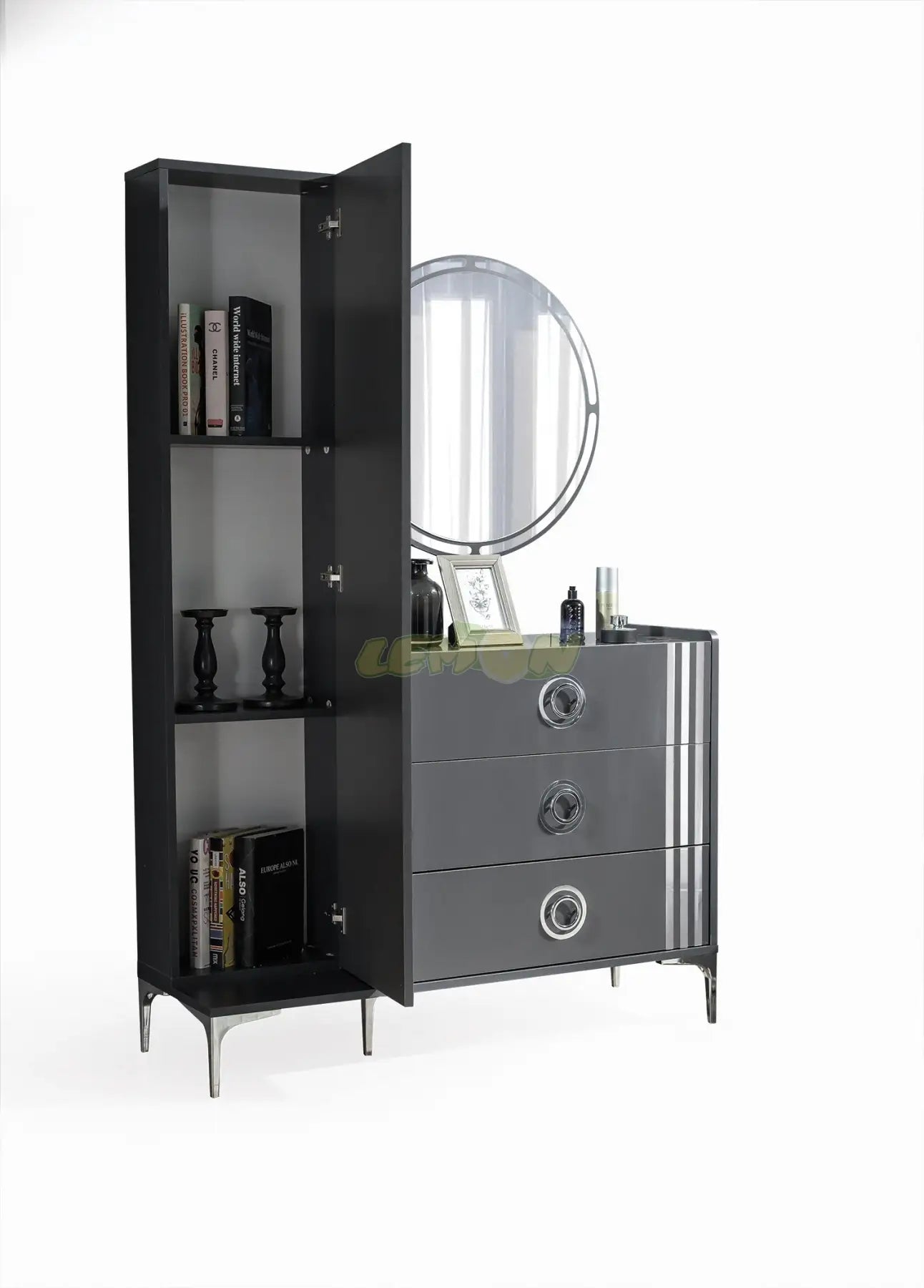 Alya Antrazit Schlafzimmer Set