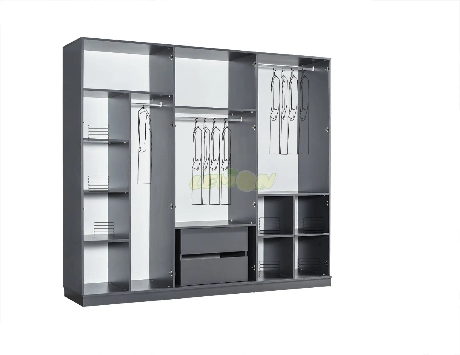 Alya Antrazit Schlafzimmer Set