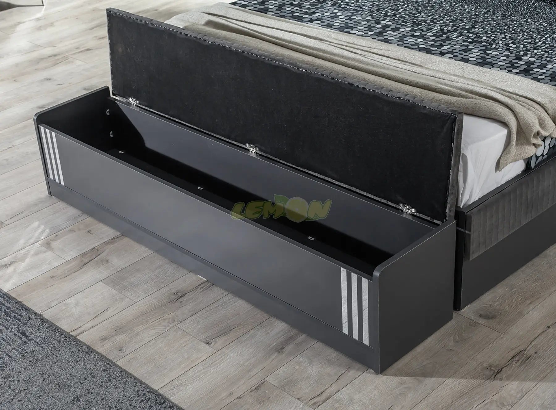 Alya Antrazit Schlafzimmer Set