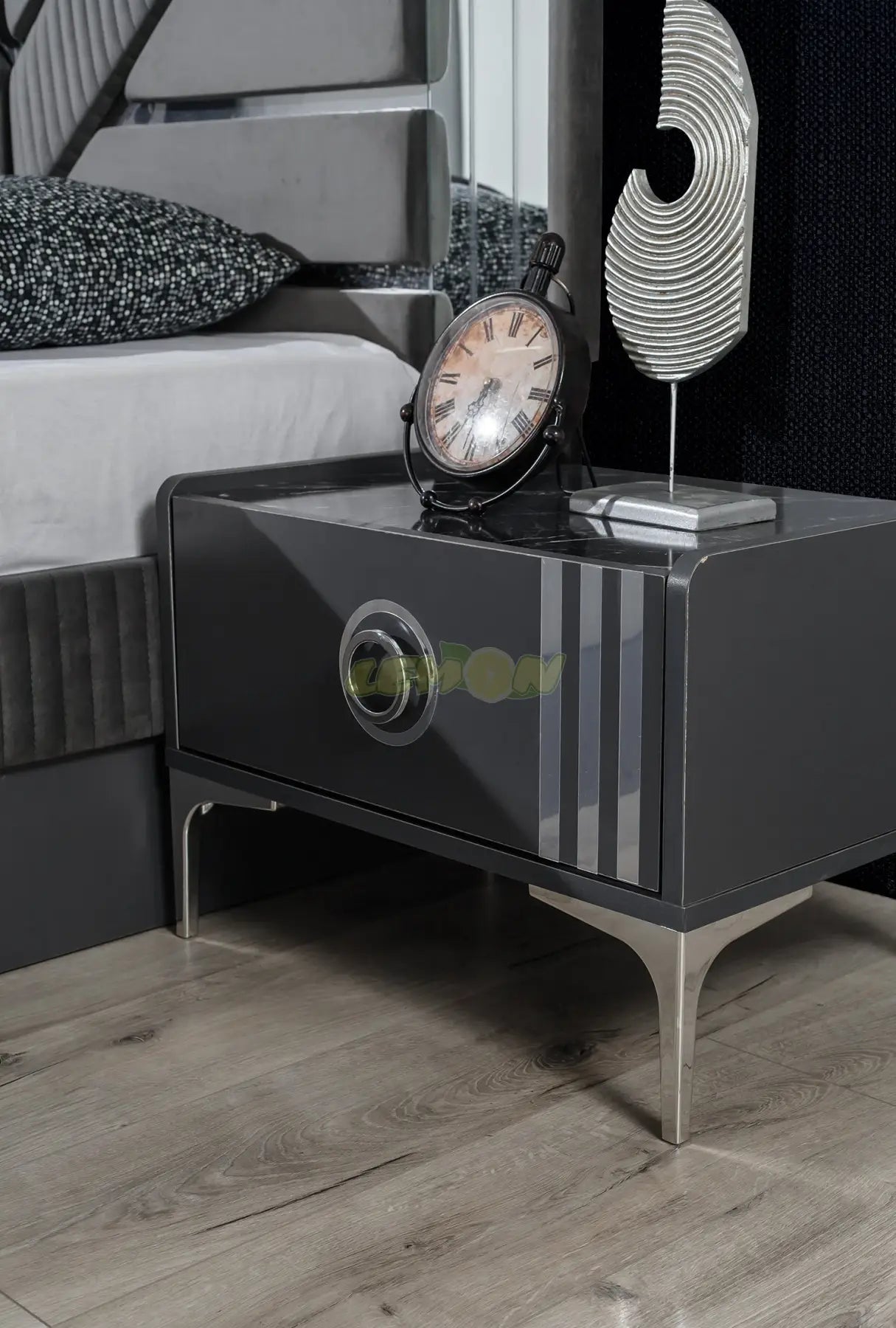 Alya Antrazit Schlafzimmer Set