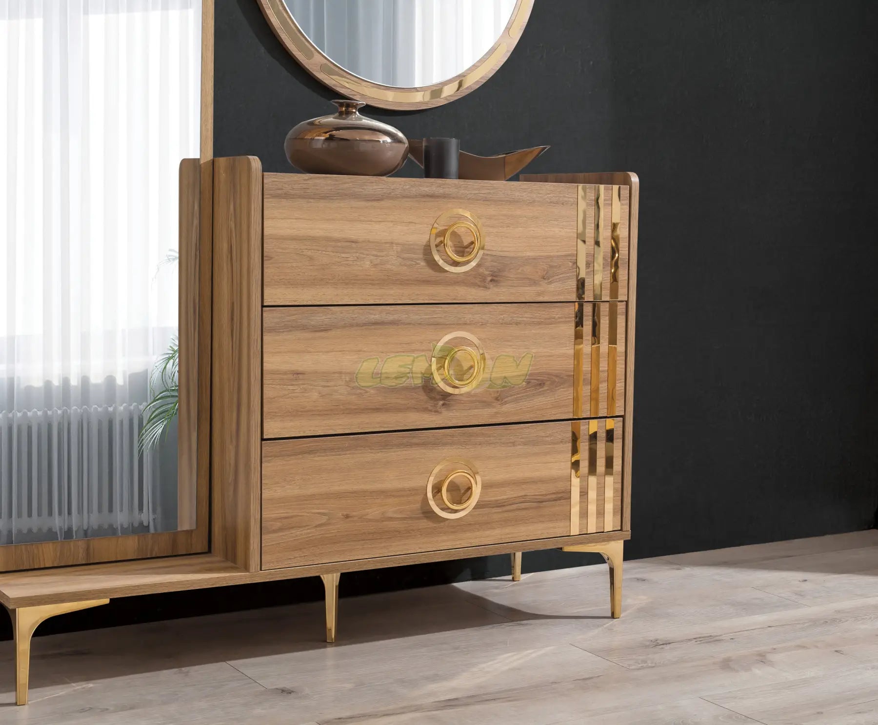 Alya Walnuss Schlafzimmer Set