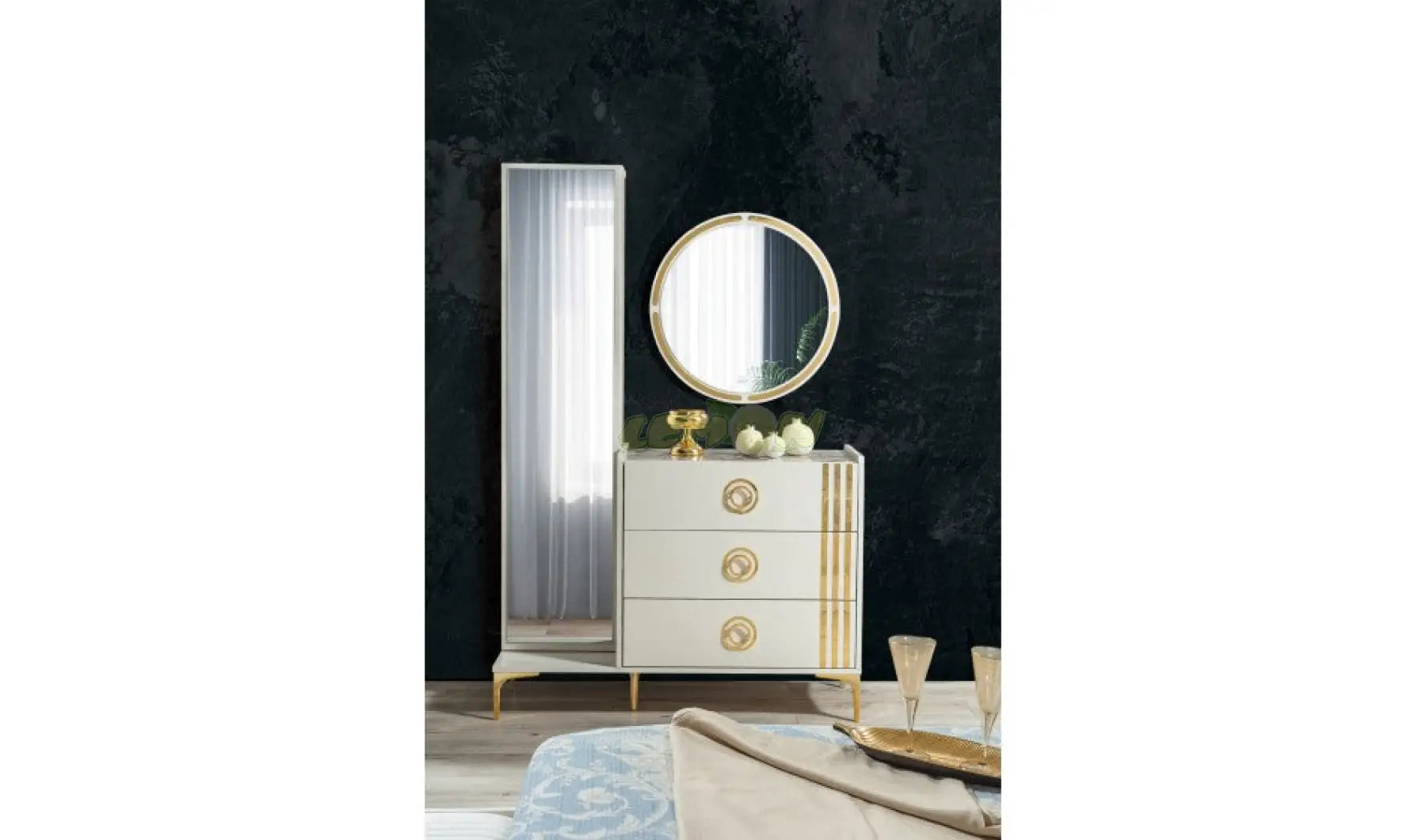 Alya Weiss Schlafzimmer Set