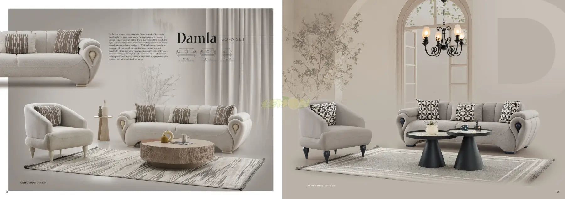 Damla Sofa Set