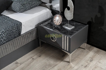 Alya Antrazit Schlafzimmer Set