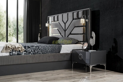 Alya Antrazit Schlafzimmer Set