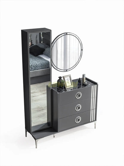 Alya Antrazit Schlafzimmer Set