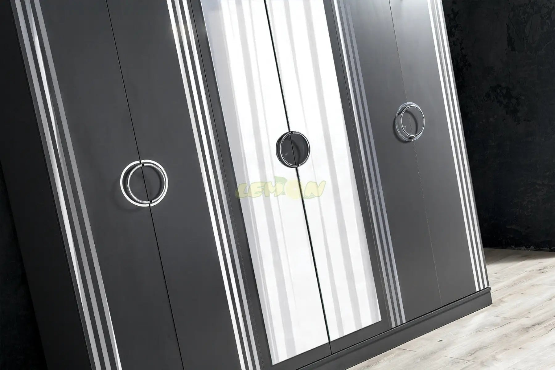 Alya Antrazit Schlafzimmer Set