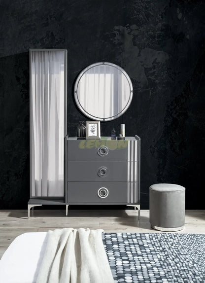 Alya Antrazit Schlafzimmer Set