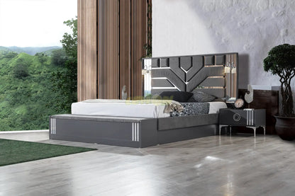 Alya Antrazit Schlafzimmer Set