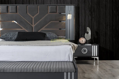 Alya Antrazit Schlafzimmer Set