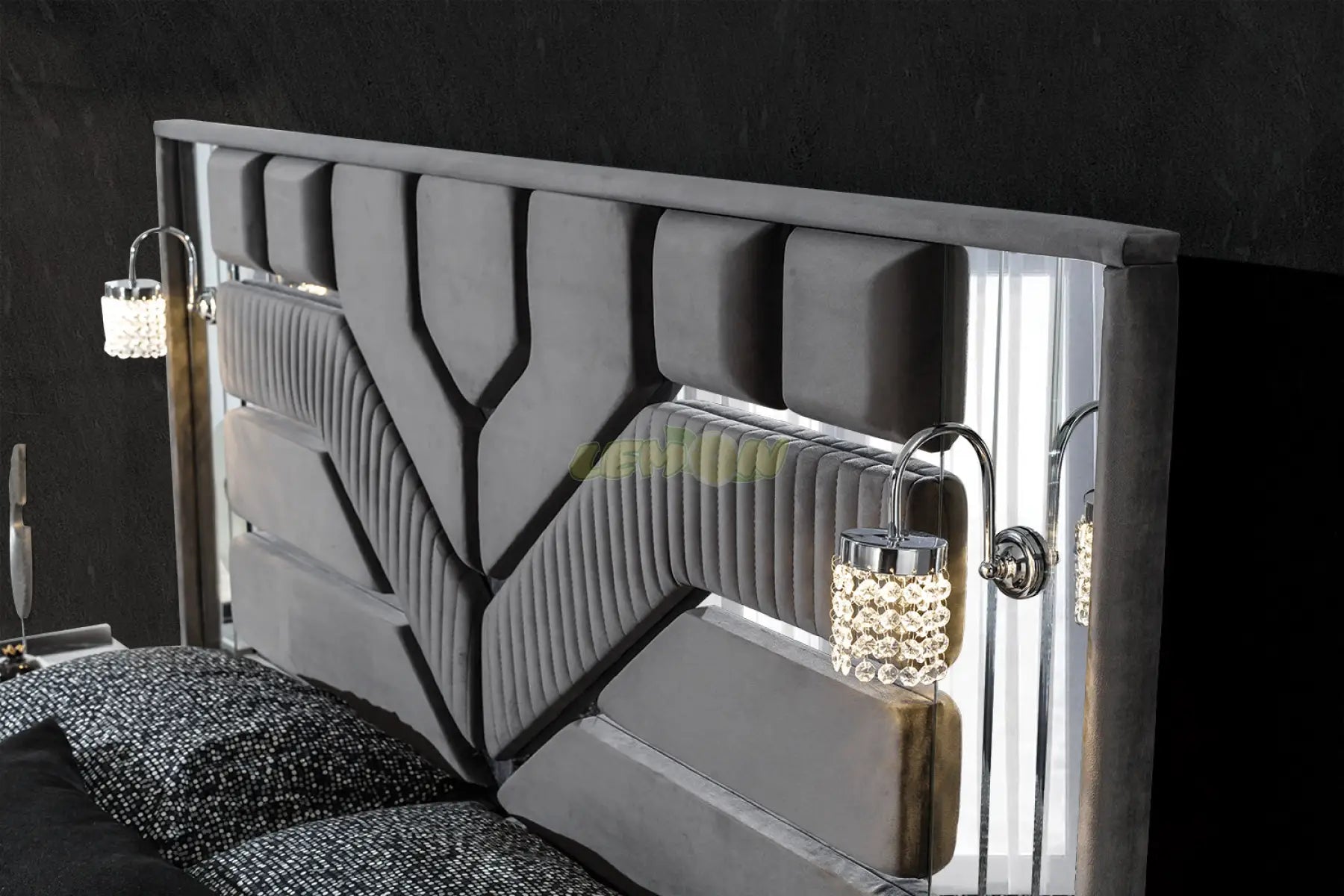 Alya Antrazit Schlafzimmer Set