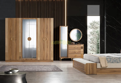 Alya Walnuss Schlafzimmer Set