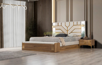 Alya Walnuss Schlafzimmer Set