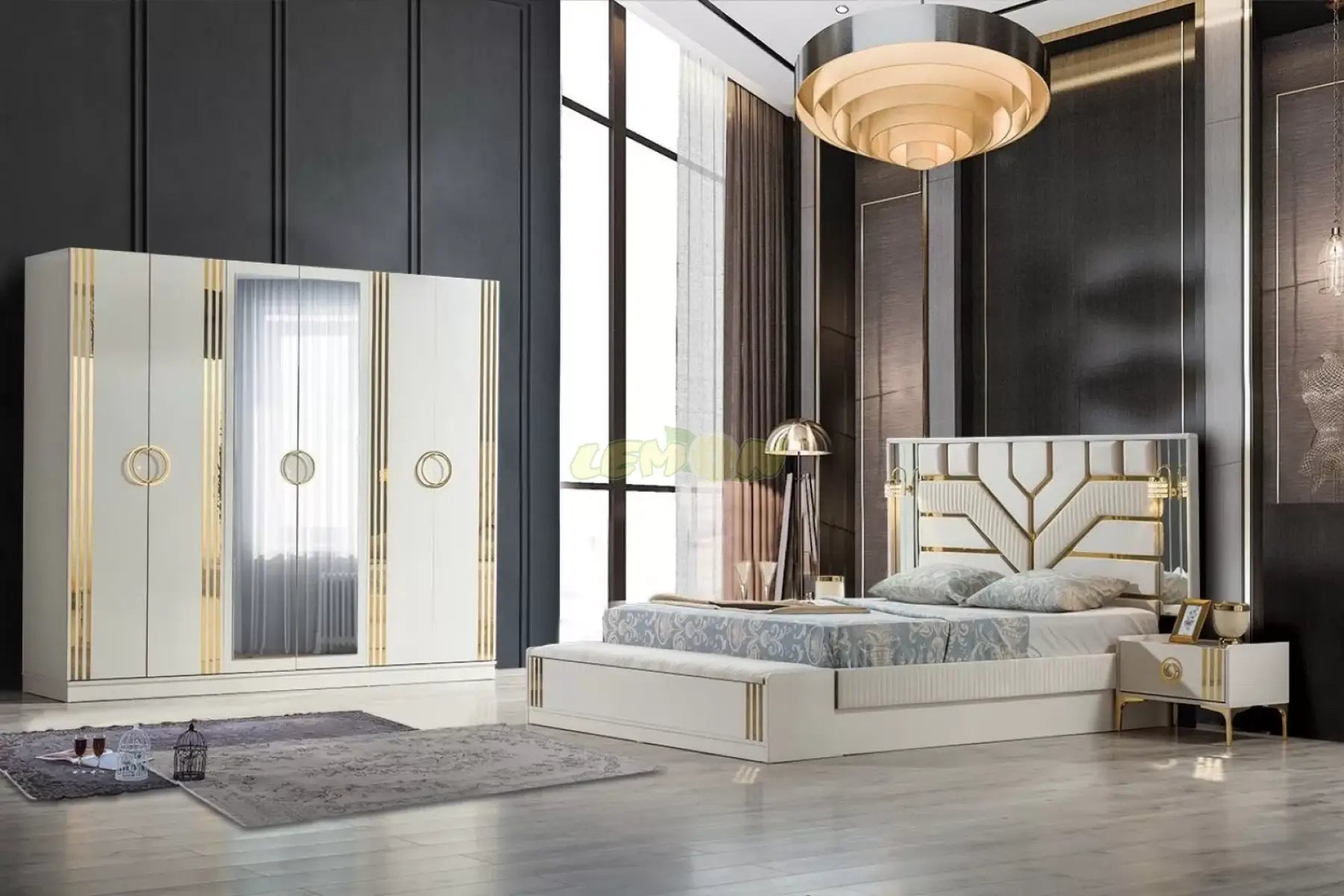 Alya Weiss Schlafzimmer Set