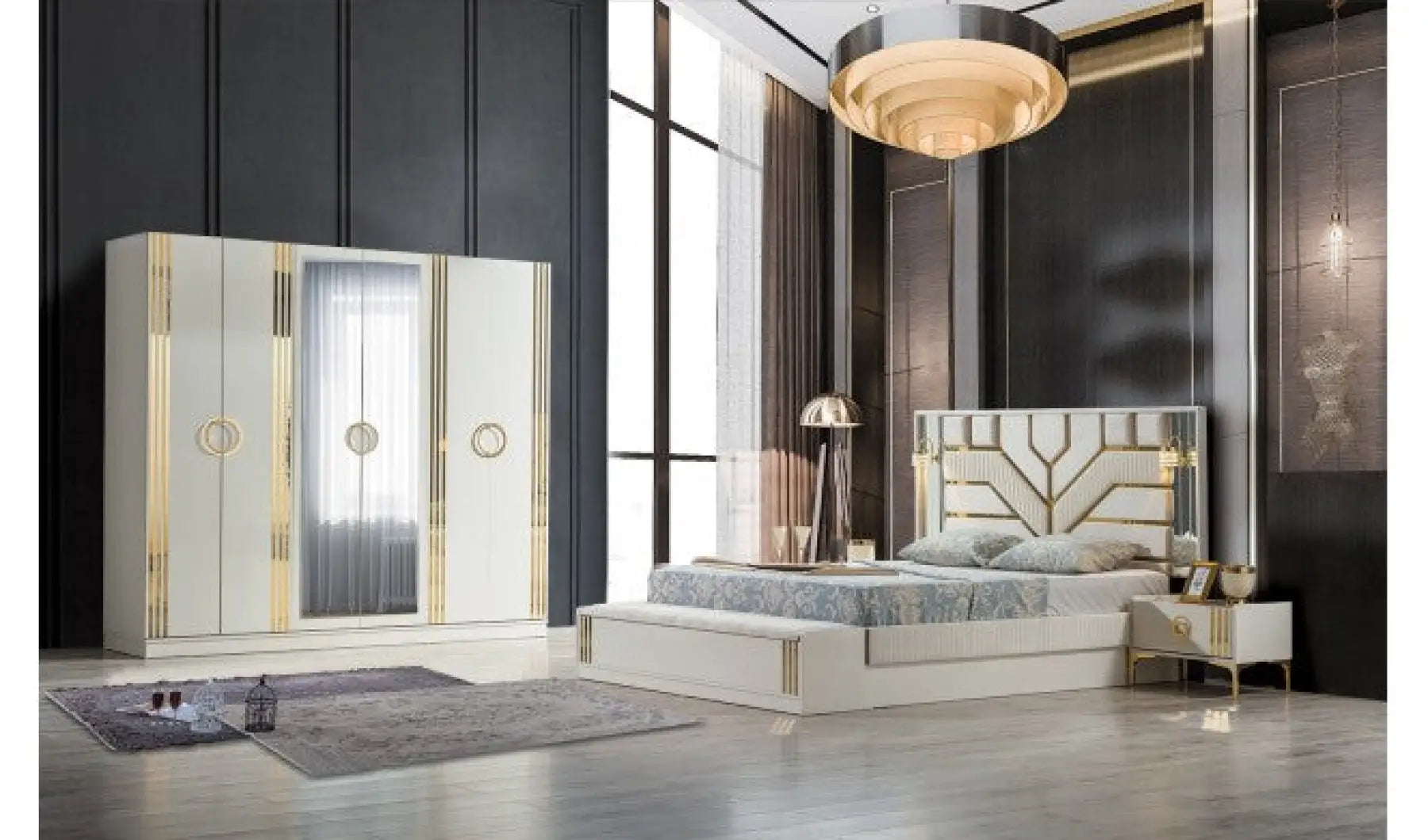 Alya Weiss Schlafzimmer Set