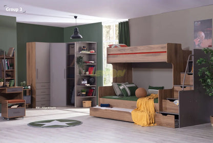 Atlas Wallnuss Kinderzimmer Set