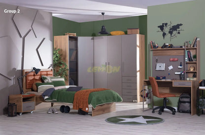 Atlas Wallnuss Kinderzimmer Set
