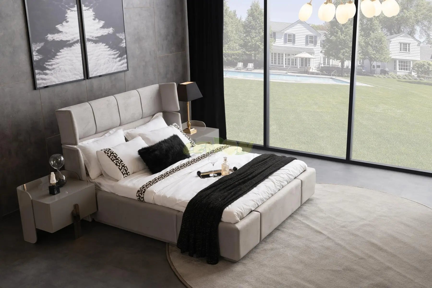 Beyonce Grau Schlaffzimmer