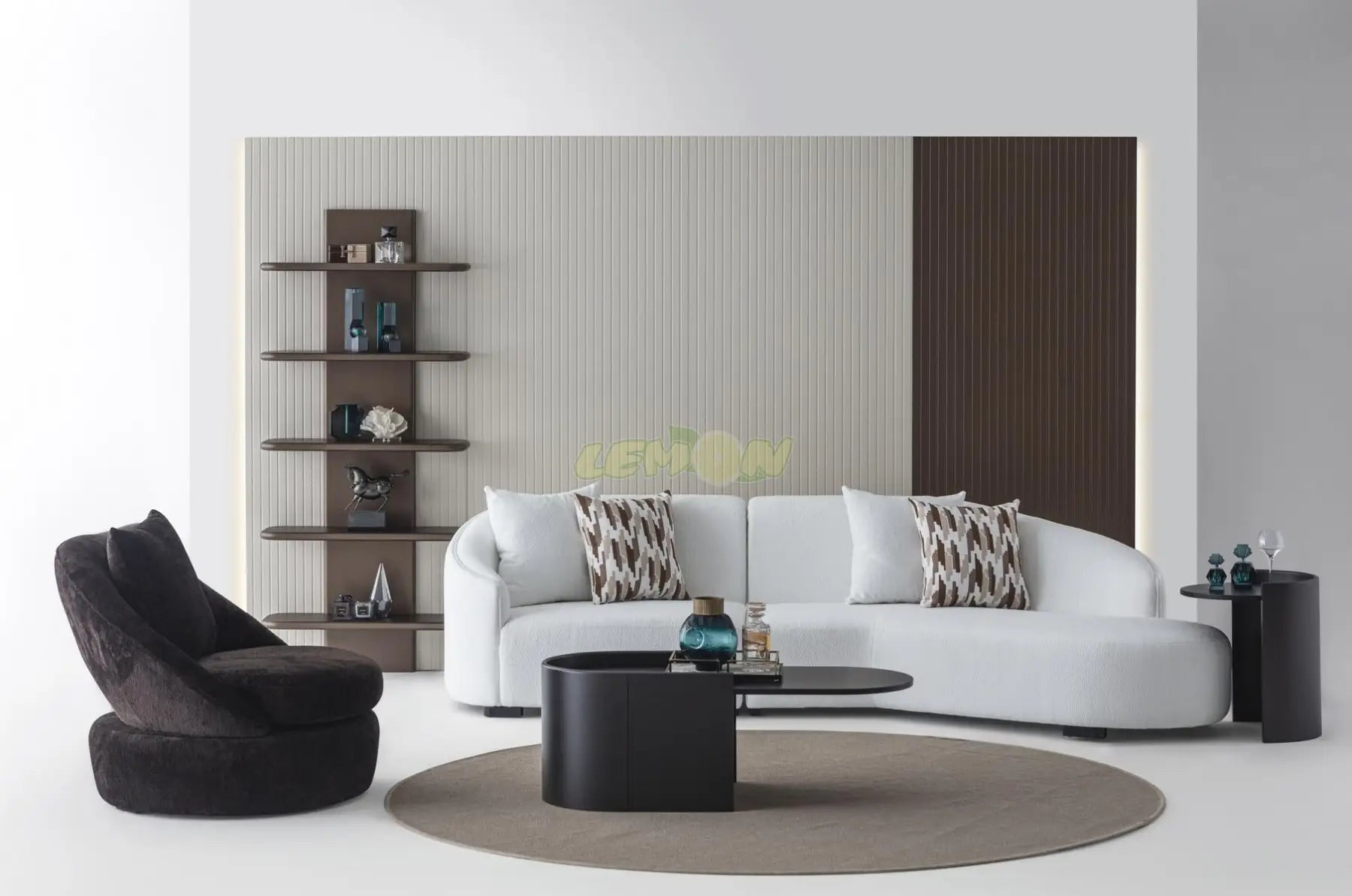 Maybach Wallnuss Sofa Set